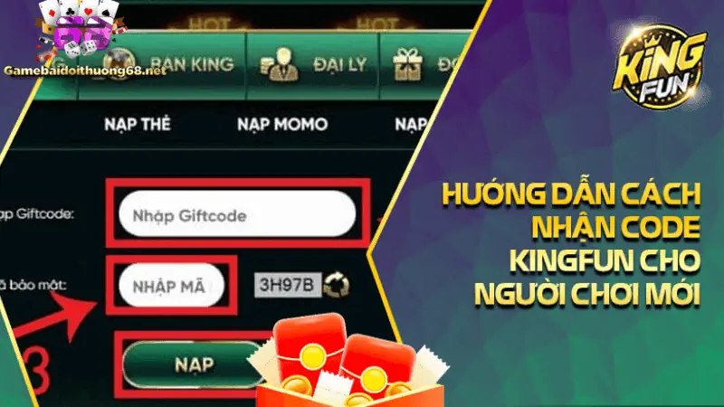 Cách nhập KingFun giftcode