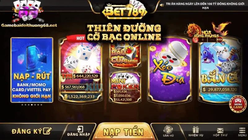 Giao diện Bet789